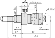 Picture of Micrometer Head, Locking Screw Type
0-6,5mm, 0,01mm, Flat - 148-316-10