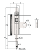 Immagine di Analogico, fondello con asola, tipo ISO
Jeweled Bearing, 5mm, 0,001mm