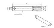 Immagine di Extension M2, stainless steel L 20,0mm
stem Ø3,0mm