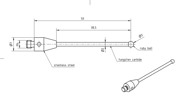 Picture of Stylus M4 ruby ball ø3,0mm
Stylus M4, ruby ball Ø3mm, carbide stem Ø2mm, stainless steel base Ø7mm, L50mm, ML38,5mm