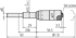 Picture of Micrometer Head, Medium-sized Type
with D=8mm Spindle, 0-25mm, 0,01mm, Flat, w/o Ratched
