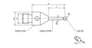 Immagine di Stylus M3 ruby ball Ø1,0mm
carbide stem Ø0.8mm, base stainless steel Ø4,0mm L 10,0mm, ML 5,0mm