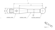 Picture of Stylus M3 zirconium oxide ball Ø4,0mm
, stainless steel stem Ø2,5mm, stainless steel base Ø4,0mm, L21mm, ML 17,2mm