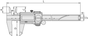 Immagine di Calibro ABS impermeabile IP67
0-150mm, Rod