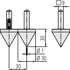 Picture of Punte di misura serie 552
2 pz., becchi per distanze di fori, pollici
