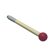 Picture of Stylus M2 ruby ball Ø5,0mm
,
ceramic stem Ø2,5mm, stainless steel base Ø3,0mm, L30mm, ML 30mm