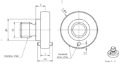 Immagine di Disc stylus, hardened steel M5, Ø12,0mm
disc thickness 3,0 mm, L 3mm