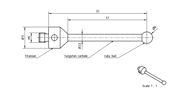 Picture of Stylus M5 ruby ball Ø6,0mm
carbide stem Ø3,5mm, base titanium Ø11,0mm L 51,0mm, ML 41,0mm