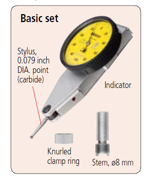 Immagine di Comparatore a leva, esecuzione orizzontale inclin. 20°
0,4mm, 0,002mm, 8mm Stem