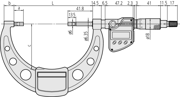 Picture of Micrometro digitale con incudini a lama, lama=0,75mm
75-100mm