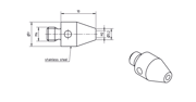 Immagine di Adaptor M4-M2 stainless steel
conical base stainless steel 7,0mm - 3,2mm L 10,0mm