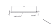 Immagine di Stylus holder ruby ball Ø1,5mm
carbide stem Ø1,0mm, L 25,75mm