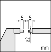 Immagine di MICROM.ELET.C/STELO RIB.
Inch/Metric, 0-1", 2mm Measuring Face