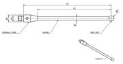 Immagine di Stylus M3 ruby ball Ø3,0mm
ceramic stem Ø2,0mm, base stainless steel Ø4,0mm L 50,0mm, ML 43,0mm