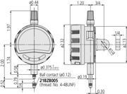 Picture of Digital Indicator ID-C, ASME/ANSI Type
Inch/Metric, 0,5", 0,00002", Lug Back Plate