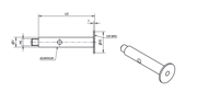 Immagine di Ball disk stylus ceramic M5 Ø15,0mm
disk thickness 1,0mm, base aluminium Ø7,0mm, L 40,0mm