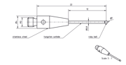 Immagine di Stylus M3 ruby ball Ø1,0mm
carbide stem Ø0.8mm, base stainless steel Ø4,0mm L 22,0mm, ML 12,0mm