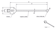 Immagine di Stylus M5 silicon nitride ball Ø4,0mm
carbide stem Ø2,0mm, base titanium Ø11,0mm L 62,0mm, ML 52,0mm