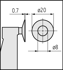 Picture of MICROMETRO PER ESTERNI (
Inch/Metric, 2-3", Non-Rotating Spindle, Disk=20mm