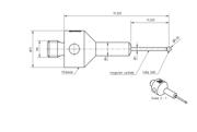 Immagine di Stylus M5 ruby ball Ø1,35mm
carbide stem step Ø4,0mm -Ø1,0mm, base titanium Ø11,0mm, L 31,325mm, ML 11,325mm