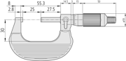 Immagine di Micrometro a doppia frizione
25-50mm, 0,001mm