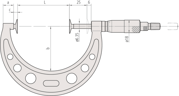 Immagine di Micrometro non rotante con superfici di misura a disco
75-100mm, D=20mm