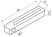 Immagine di Receiver bracket cross hole L = 100 mm
CMM fixtures, eco-fixplus series