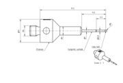 Immagine di Stylus M5 ruby ball Ø1,0mm
carbide stem stepØ1,0mm - Ø0,2mm base titanium Ø11,0mm, L 31,5mm, ML 11,5mm, ML1 4,5mm