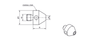 Immagine di Adaptor M5-M3 stainless steel
Ø11,0mm, L 10,0mm