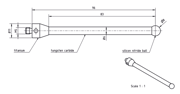 Immagine di Stylus M5 silicon nitride ball Ø8,0mm
carbide stem Ø6,0mm, base titanium Ø11,0mm L 96,0mm, ML 83,0mm