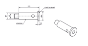 Immagine di Ball disk stylus hardened steel M5 Ø10mm
disk thickness 1,5mm, base aluminium Ø7,0mm, L 21,5mm