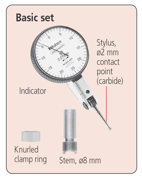 Picture of Comparatore a leva, esecuzione orizzontale
0,2mm, 0,002mm, 8mm Stem