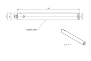 Immagine di Extension M5, stainless steel L 100,0mm
stem Ø11,0mm