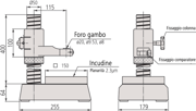 Immagine di Stativi con incudini temprate per comparatori
150x150mm, Square Anvil