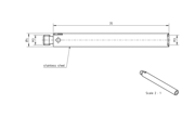 Picture of Extension M3, stainless steel L 35,0mm
stem Ø4,0mm