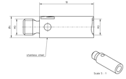 Immagine di Extension, stainless steel L 10,0mm
stem Ø4,0mm