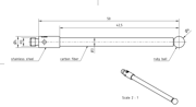 Immagine di Stylus M3 ruby ball 4,0mm
Stylus M3, ruby ball Ø4mm, carbon fibre stem Ø3mm, stainless steel base Ø3mm, L50mm, ML42,5mm