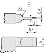 Immagine di Micrometro digitale con incudini a lama, lama=0,4mm
25-50mm