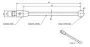 Immagine di Stylus M3 silicon nitride ball Ø4,0mm
carbide stem Ø2,0mm, base stainless steel Ø4,0mm L 40,0mm, ML 36,0mm