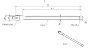 Immagine di Machine Tool Stylus M4 ruby ball 6,0mm
ceramic stem Ø 4,5mm, base stainless steel Ø7,0mm, L 100,0mm, ML 88,5,0mm -components hard soldered