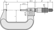 Picture of Micrometro per esterni
0-25mm, 0,001mm