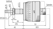 Picture of Testine micrometriche con tamburo di grandi dimensioni 49 mm
0-10mm, Clamp Nut