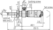 Picture of Micrometer Head, Locking Screw Type
0-13mm, 0,01mm, Spherical, with Clamp Nut