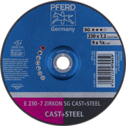 Immagine di PFERD Dischi da sbavo E 230-7 ZIRKON SG CAST+STEEL