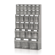 Immagine di Scaffale con 6 cassettiere e 6+6+5+5+4+3 cassetti - mm.605x230x1000
