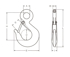 Immagine di Gancio ad occhio, in acciaio al carbonio C 40, con sicura, certificato CE