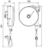 Immagine di Bilanciatori con fune inox e calotta in alluminio, con blocco corsa