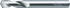 Picture of Punta da centro NC in metallo duro integrale, 120° A1174C • NC 120° • Codolo cilindrico • Angolo di punta 120°