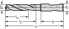 Picture of Punta elicoidale in metallo duro integrale DC150 • Perform • DIN 6537 K • 3xD • DIN 6535 HE, <br />ruotato di 180° <br />DIN 6535 HB • Angolo di punta 140°