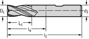 Bild von VHM-Eck-/Nutfräser ME232-W-3-B